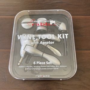 Metrokane Rabbit Wine Opener Tool Kit w/ Aerator 6 Piece Set NIB!